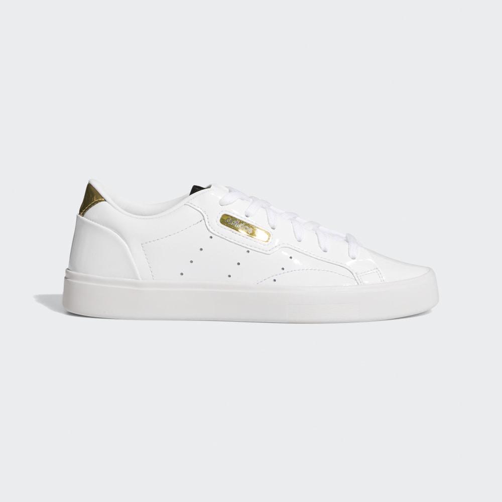 Originals Adidas Sleek Dama Romania - Albi/Aurii Metal FV3395